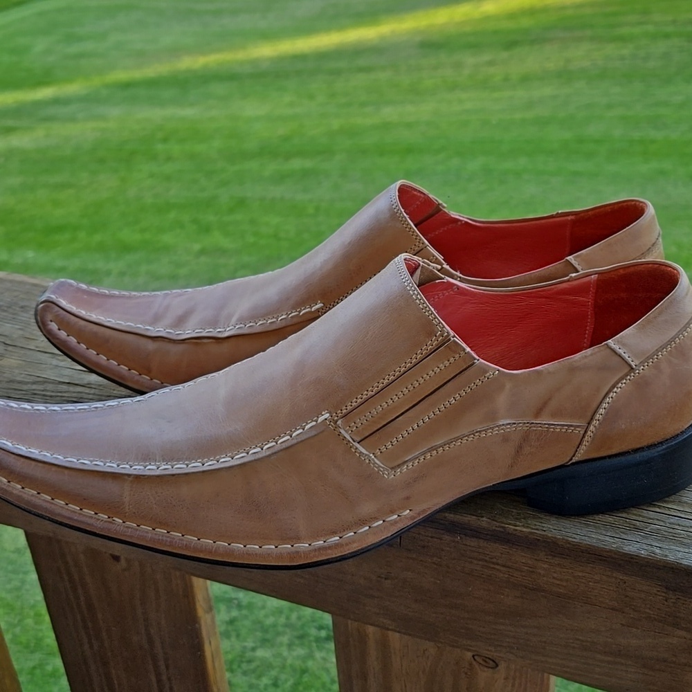 ALDO Men's Tan POINT TOE Dress Slip-On Shoes 43 - Picture 2 of 6